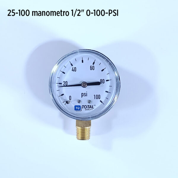 Foto principal real del producto 25-100 manometro 1/2" 0-100-PSI MPN:10300220