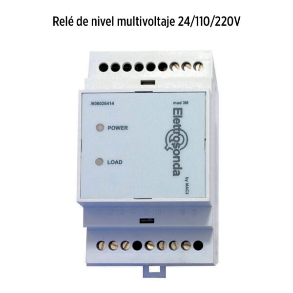 Foto principal real del producto Rel? de nivel multivoltaje 24/110/220V montaje en riel DIN. No incluye sondas de nivel..- Especialmente adecuado para el control de agua y l?quidos para una resistenciatotal de 5 MPN:10700032
