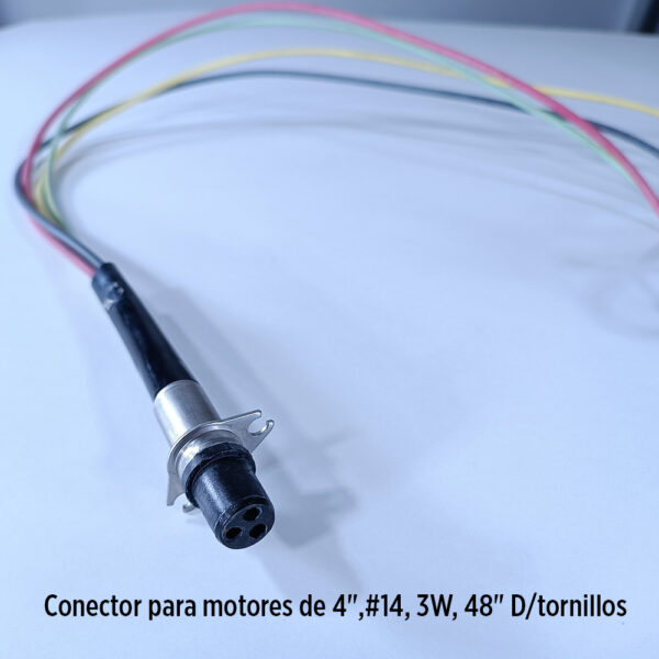 Foto principal real del producto Conector para motores de 4", #14, 3W, 48",XLPE D/tornillos, P/5 a 10 Hp MPN:152735911