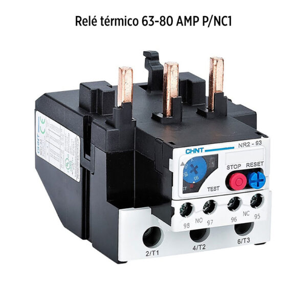 Foto principal real del producto NR2-93 rele termico 63-80 AMP P/NC1 MPN:20400190
