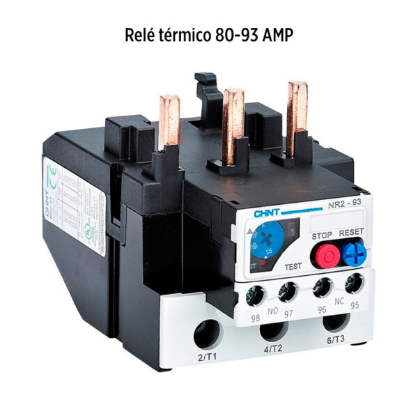 Foto principal real del producto RELE TERMICO 80-93 AMP Para contactor NC1-95 marca CHINT NR2-93G930 MPN:20400200