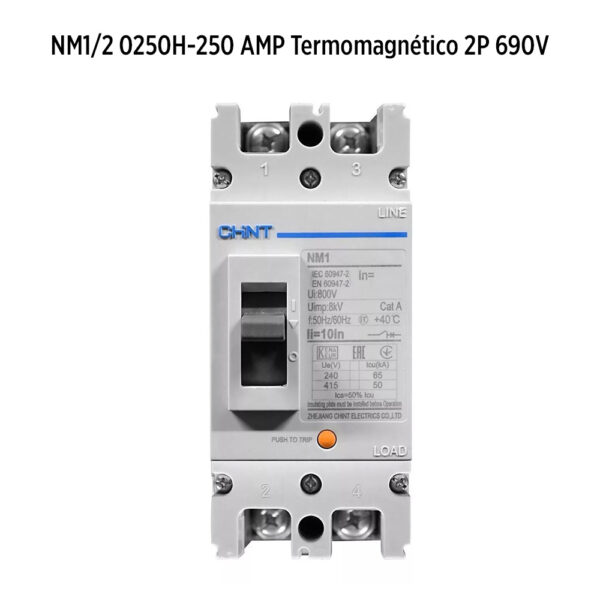 Foto principal real del producto NM1/2 0250H-250AMP termomagnetico 2P 690 MPN:21000170