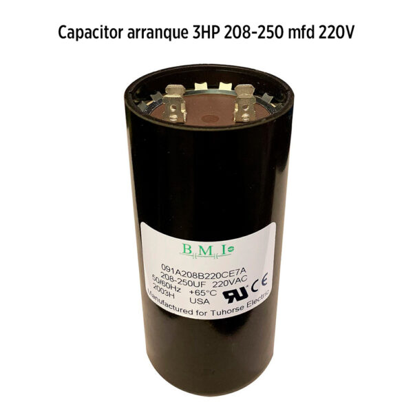 Foto principal real del producto Capacitador arranque 3Hp 208-250 mfd 220V MPN:305206911