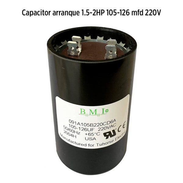 Foto principal real del producto Capacitador arranque 1,5-2Hp 105-126 mfd 220V MPN:305207913