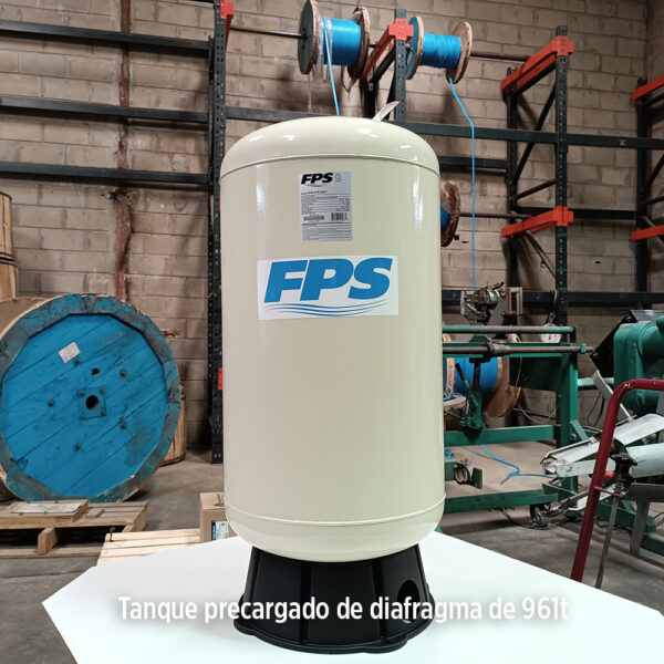 Foto secundaria real del producto Tanque precargado de diafragma de 96lt, Vertical en hierro, asiento del tanque en plastico Franklin Electric CD: MPN:313017101