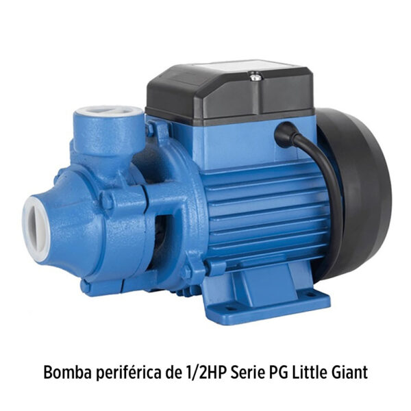 Foto principal real del producto Bomba periferica de 1/2HP 115V 60HZ marca Little Giant Serie PG Franklin Electric MPN:64000010