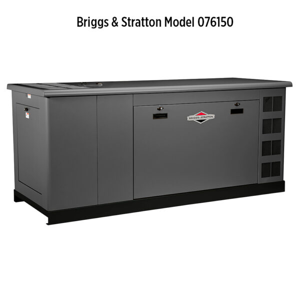 Foto real de la Etiqueta de caja Planta a gas 48KW Briggs 076150-03