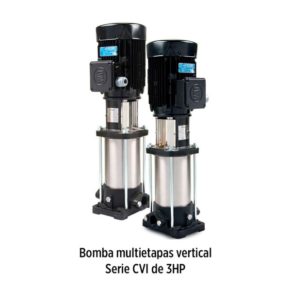 Foto principal real del producto Bomba centrifuga vertical multietapas de superficie de 3HP 230/460V Trif?sico Qnom:30GPM, Hest:85PSI, ?Conexion:Bridada 1.25?x 1.25? 6ETA Serie CVI marca Franklin Electric CD: MPN:800270110506219