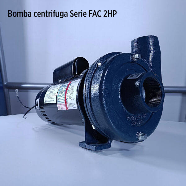 Foto principal real del producto Bomba centrifuga de superficie de 2HP 230V Monof?sico Qnom:46GPM, Hest:37m, ?Conexion:2" x 1 1/2" 1ETA Serie FAC marca Franklin Electric CD: MPN:90210020