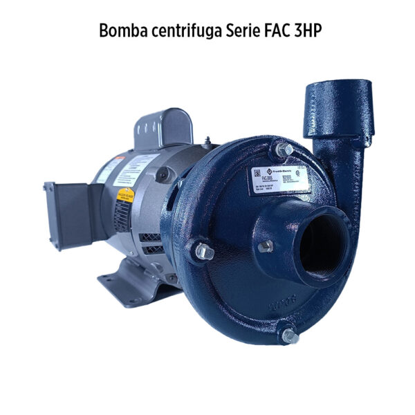 Foto principal real del producto Bomba centrifuga de superficie de 3HP 115-208-230V Monof?sico Qnom:100GPM, Hest:25m, ?Conexion:2" x 2" 1ETA Serie FAC marca Franklin Electric CD: MPN:90210030
