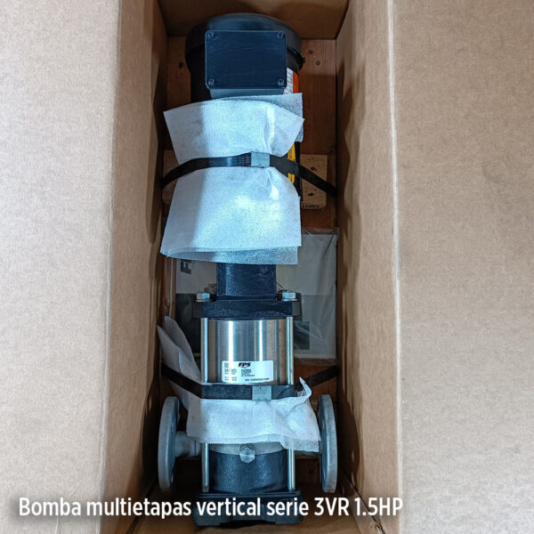 Foto principal real del producto Bomba centrifuga vertical multietapas de superficie de 3HP 230/460V Trif?sico Qnom:20GPM, Hest:127PSI, ?Conexion:Bridada 1.25?x 1.25? 5ETA SERIE VR 5-15 marca Franklin Electric CD: MPN:9145200505