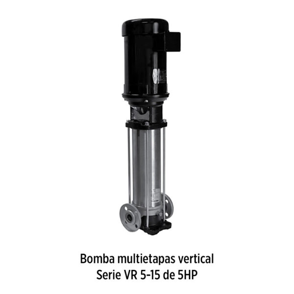 Foto principal real del producto Bomba centrifuga vertical multietapas de superficie de 5HP 230/460V Trif?sico Qnom:20GPM, Hest:211PSI, ?Conexion:Bridada 1.25?x 1.25? 7ETA SERIE VR 5-15 marca Franklin Electric CD: MPN:9145200507
