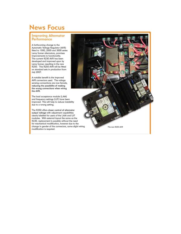 Foto general real del producto Regulador de voltaje AVR-R250 marca FG Wilson MPN:10-012943