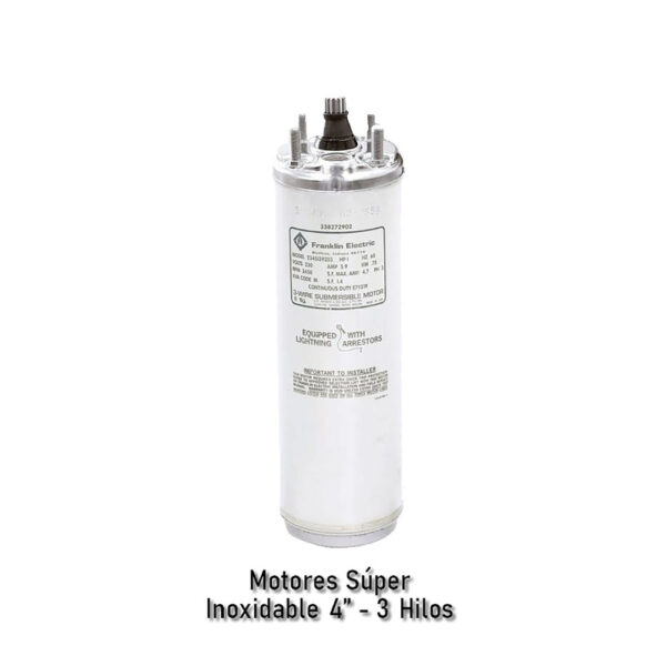 Foto principal real del producto Motor sumergible de 0.5HP 230V Monof?sico 2HILOS 4" marca Franklin Electric S?per Inoxidable MPN:2445059004GS
