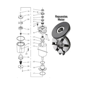 Foto principal real del producto Manga de cromo duro inferior para rotor de 6" MPN:152173101