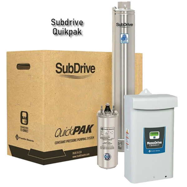 Foto principal real del producto Sistema de presion constante Subdrive QP Pack 15SDQP 1,5HP NEMA3R, el kit inclue: motor, bomba y variador, marca Franklin Electric CD: MPN:93805244