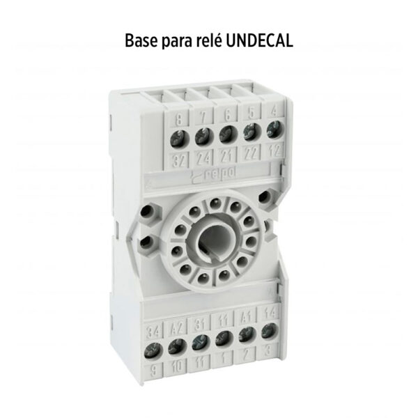 Foto principal real del producto Base para Rele UNDECAL MPN:BASEUNDECA