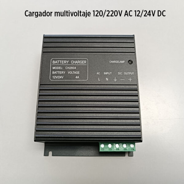 Foto principal real del producto Cargador de bateria inteligente multivoltaje automatico 120/220VAC 12/24VDC MPN:CH280412V