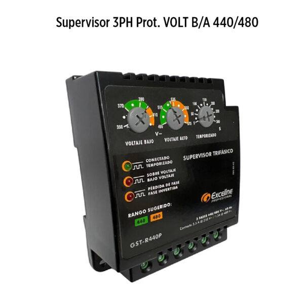 Foto principal real del producto Supervisor 3PH Prot. VOLT B/A 440/480 MPN:GST-R440P
