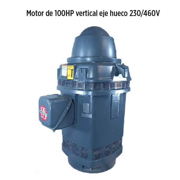 Foto principal real del producto Motor de 100HP vertical eje hueco 230/460V trifasico 1800 RPM marca US Motors Nidec MPN:H0100S2RLG