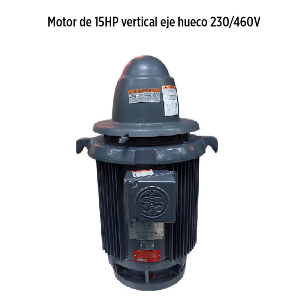 Foto principal real del producto Motor de 15HP vertical eje hueco 230/460V trifasico 1800 RPM marca US Motors Nidec MPN:H015S2BLE