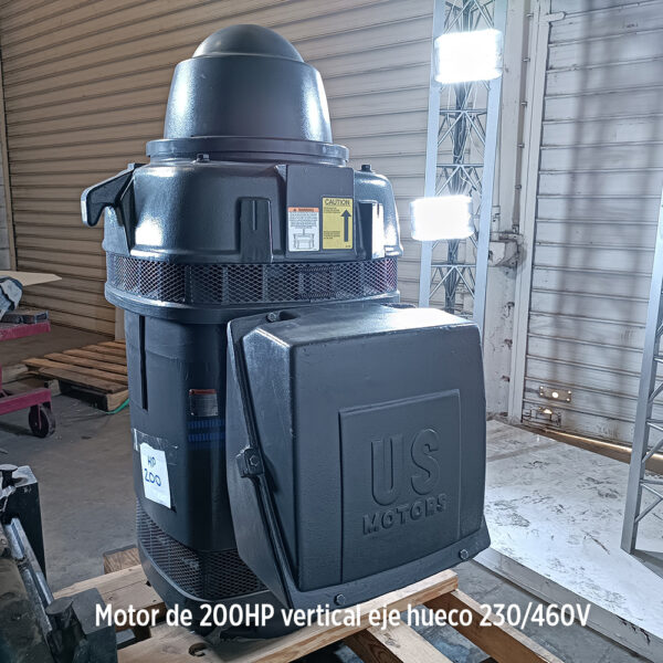 Foto secundaria real del producto Motor de 200HP vertical eje hueco 230/460V trifasico 1800 RPM marca US Motors Nidec MPN:H0200S2RLG