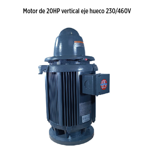 Foto principal real del producto Motor de 20HP vertical eje hueco 230/460V trifasico 1800 RPM marca US Motors Nidec MPN:H020S2RLF