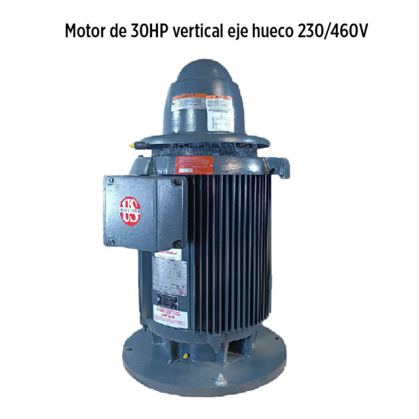 Foto referencial para la categorizacion de productos Motor de 25HP vertical eje hueco 230/460V trifasico 1800 RPM marca US Motors Nidec MPN:H025S2RLF