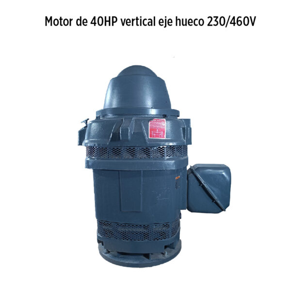 Foto principal real del producto Motor de 40HP vertical eje hueco 230/460V trifasico 1800 RPM marca US Motors Nidec MPN:H04E2BLG