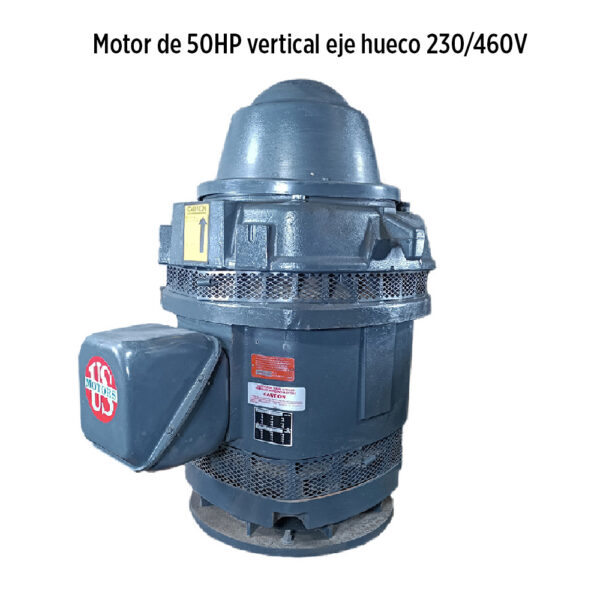 Foto principal real del producto Motor de 50HP vertical eje hueco 230/460V trifasico 1800 RPM marca US Motors Nidec BLF MPN:H050S2BLF