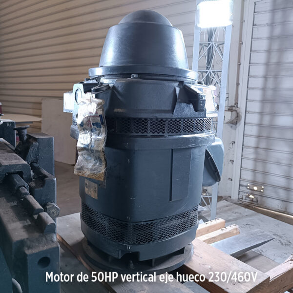 Foto secundaria real del producto Motor de 50HP vertical eje hueco 230/460V trifasico 1800 RPM marca US Motors Nidec BLF MPN:H050S2BLF
