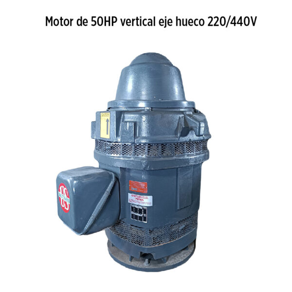 Foto principal real del producto Motor de 50HP vertical eje hueco 220/440V trifasico 1800 RPM marca US Motors Nidec RLG MPN:H050S2RLG