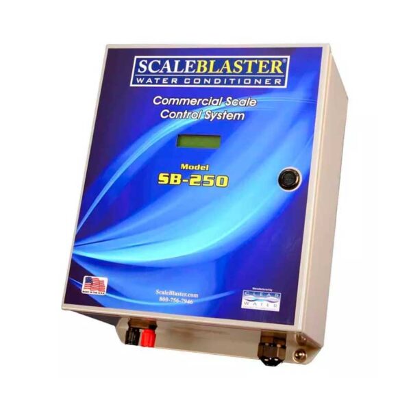 Foto real de la Etiqueta de caja Removedor de calcio 2plg ScaleBlaster SB-250