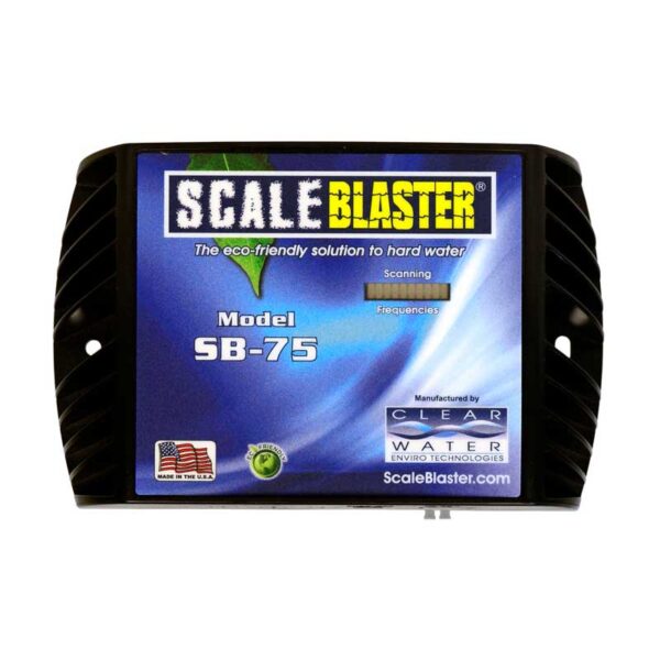 Foto real de la Etiqueta de caja Removedor de calcio 3 4plg ScaleBlaster SB-75