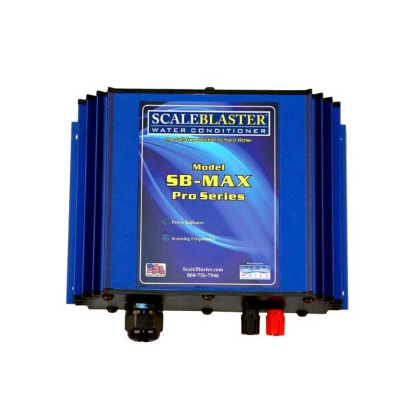 Foto real de la Etiqueta de caja Removedor de calcio 1 5plg ScaleBlaster SB-MAX PRO