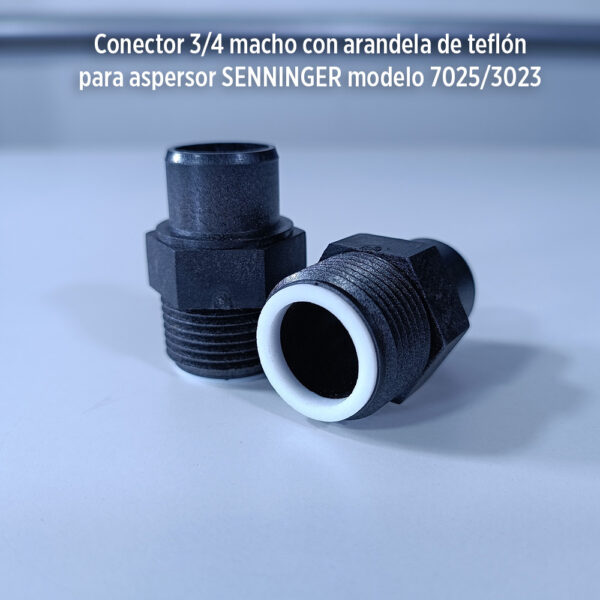 Foto principal real del producto Conector 3/4 macho con arandela de tefl?n para aspersor SENNINGER modelo 7025/3023 MPN:SW3MW