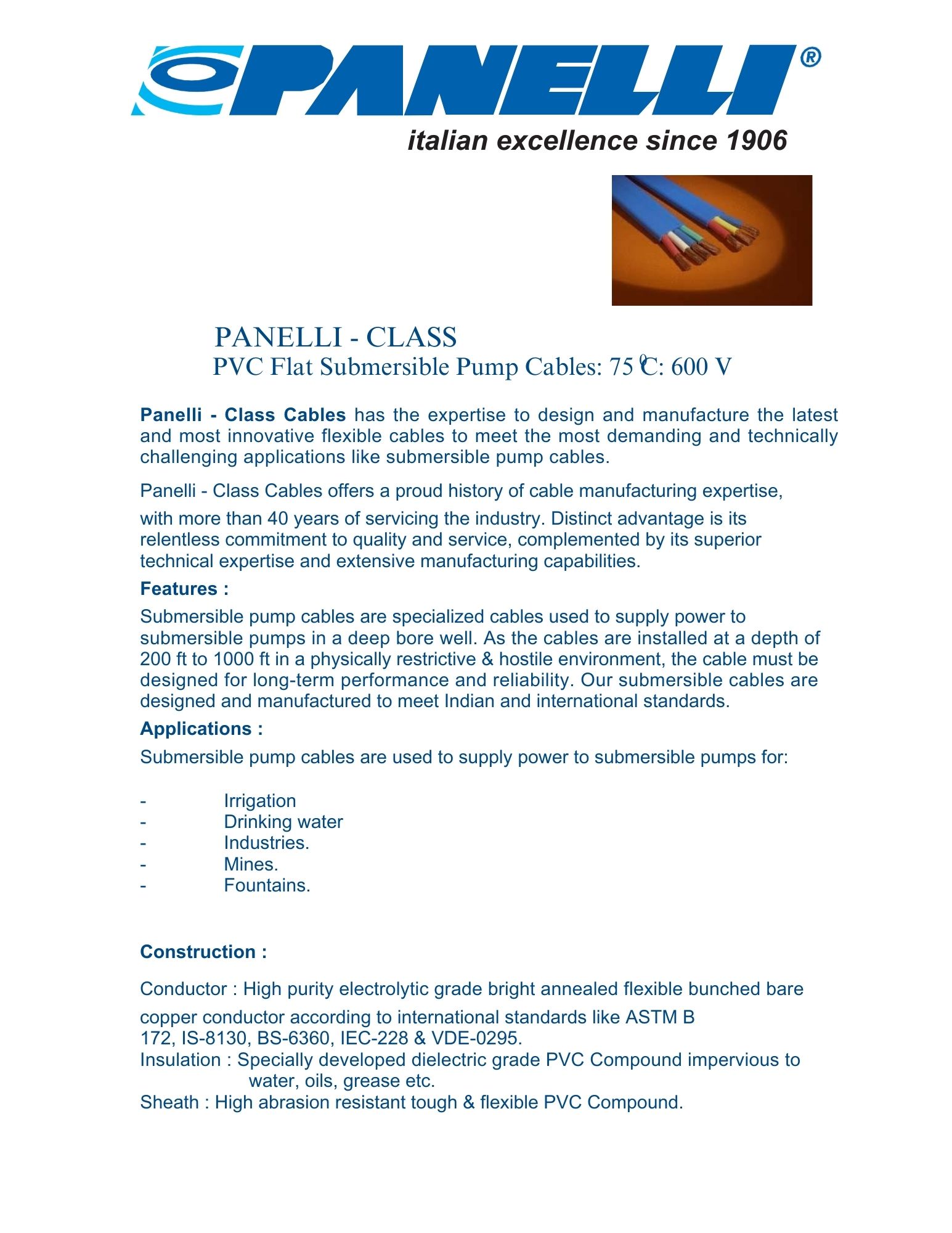 Ficha Tècnica Cable Panelli