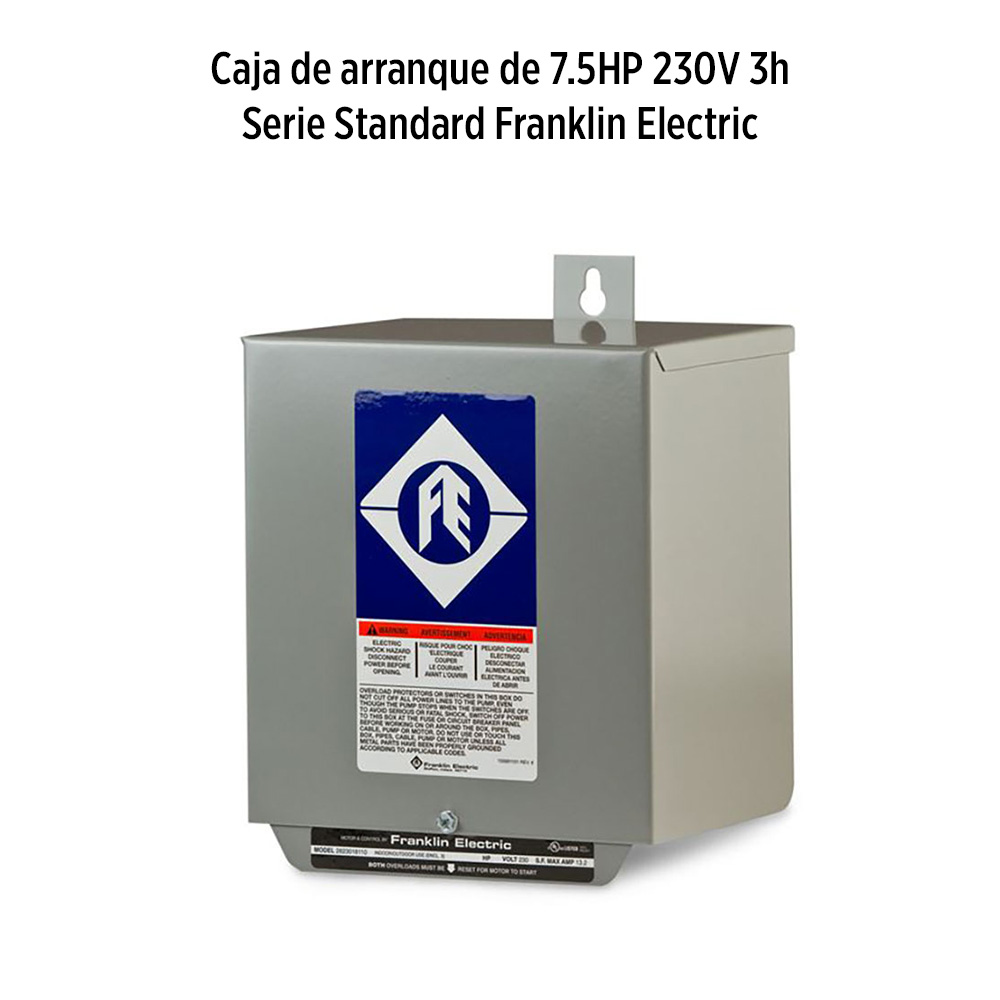 Caja Arranque bomb 7 5HP 1ph Franklin 2822019210