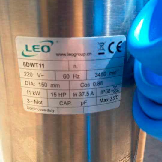 Motor 15HP LEO 6XRS 11