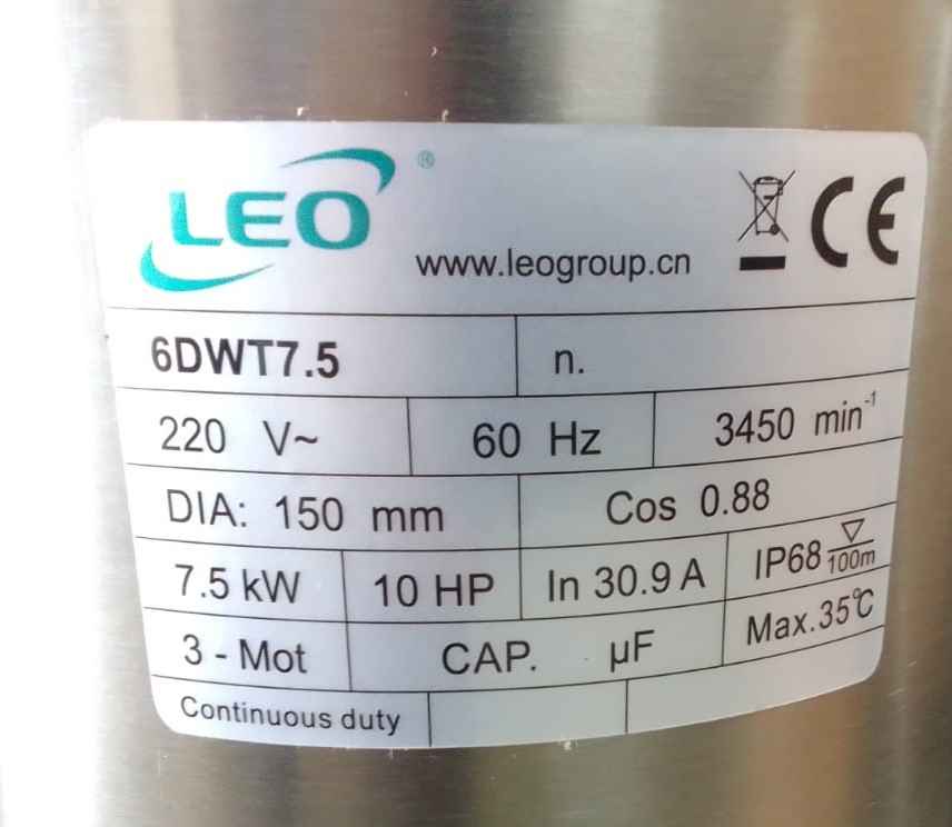 Motor 10HP LEO 6XRS 7 5